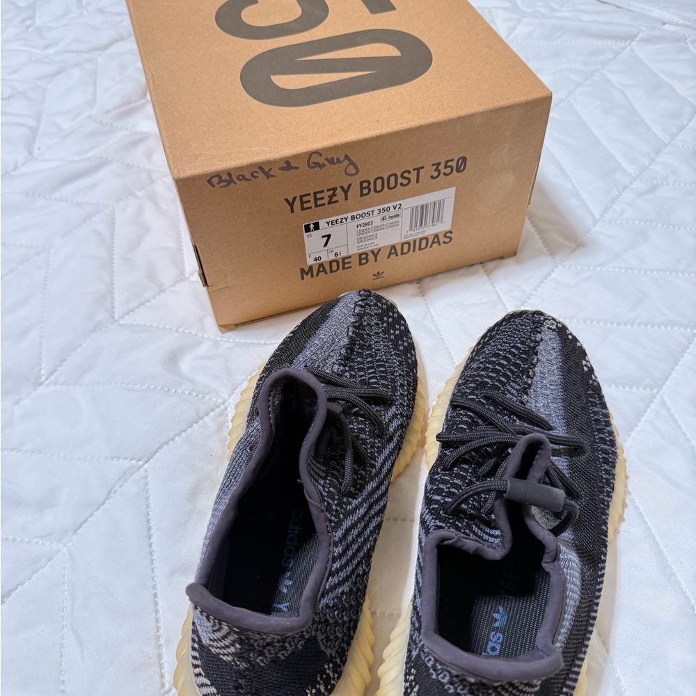 Adidas Yeezy Boost 350 V2 Black and Cream Sneakers